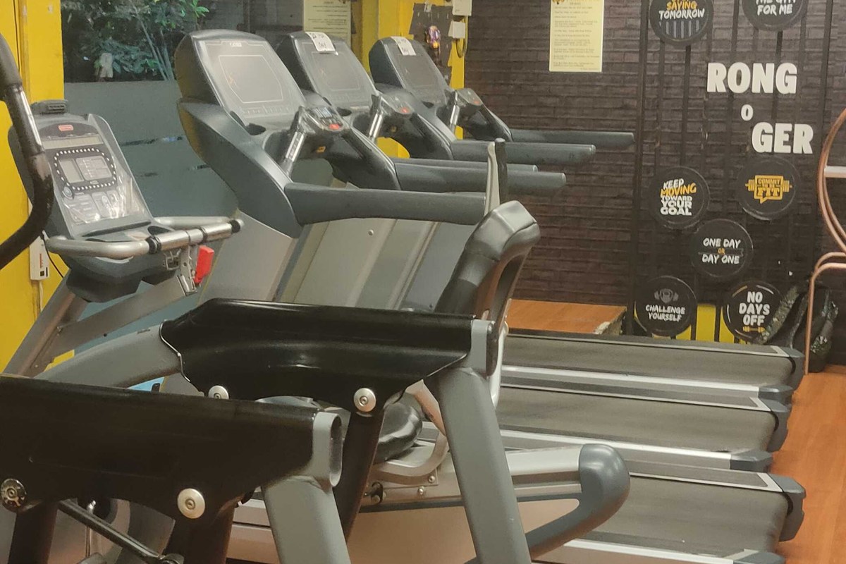 Dedicated Cardio Deck with Motorized Treadmills and Elliptical Cross Trainers