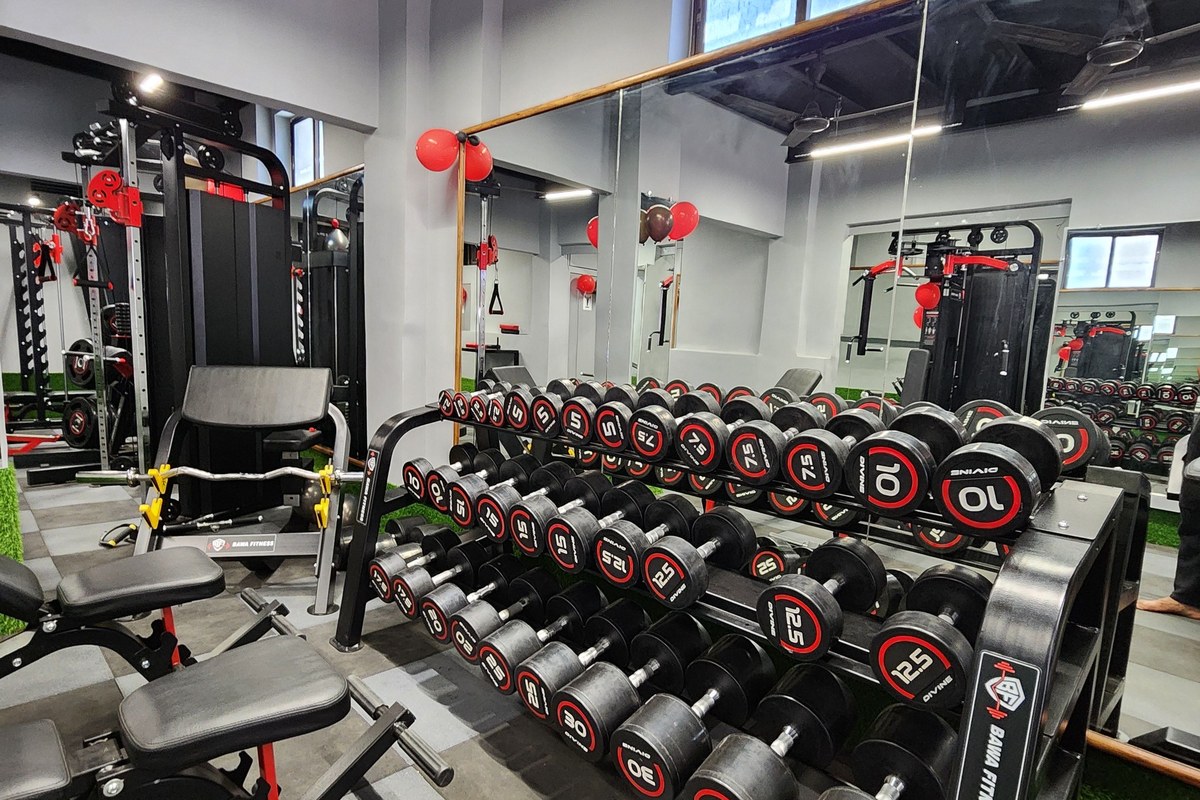 Bawa Fitness 3-Tier Urethane Dumbbells Rack and EZ Curl Bay