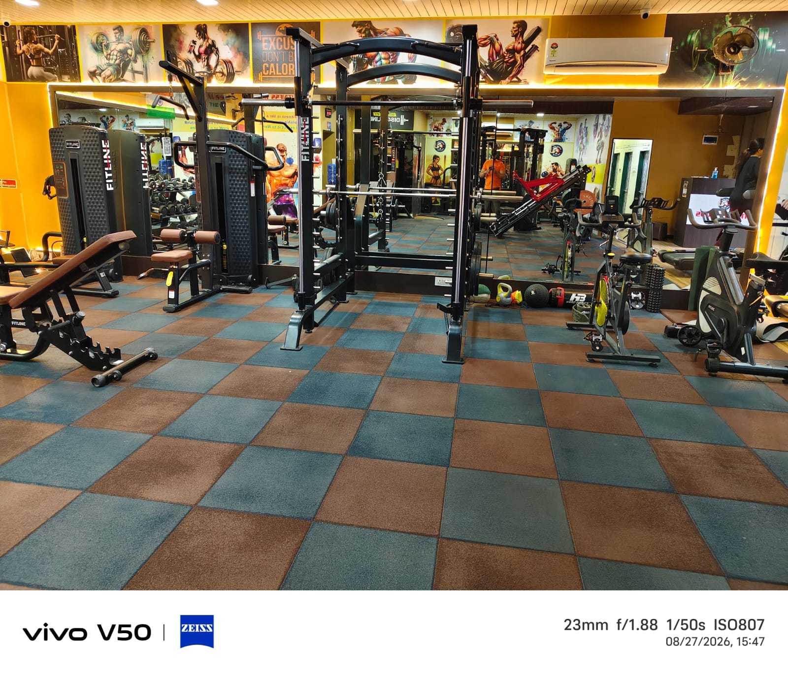 Heavy Squat Cages and Barbells Training Area