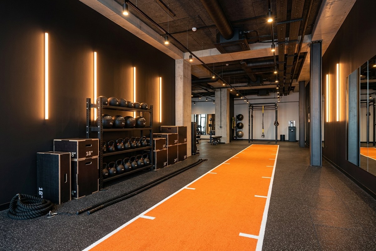 High-Intensity Interval Training HIIT Functional Zone with Agility Turf