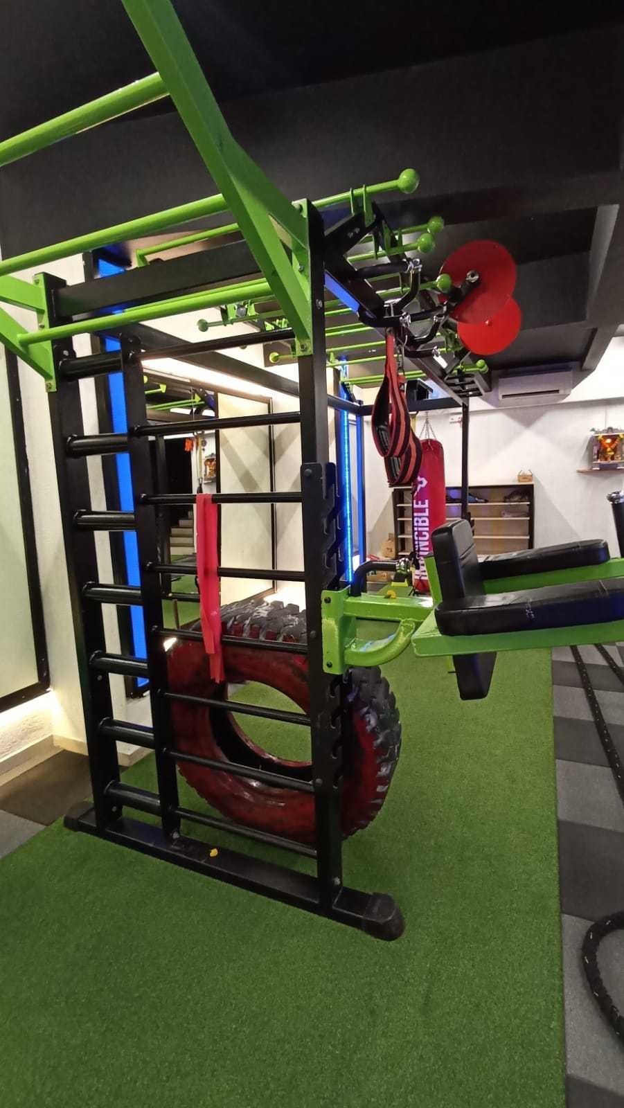 JK FITNESS WARRIOR Swedish Stall Bars, Roman Chair & Dip Station
