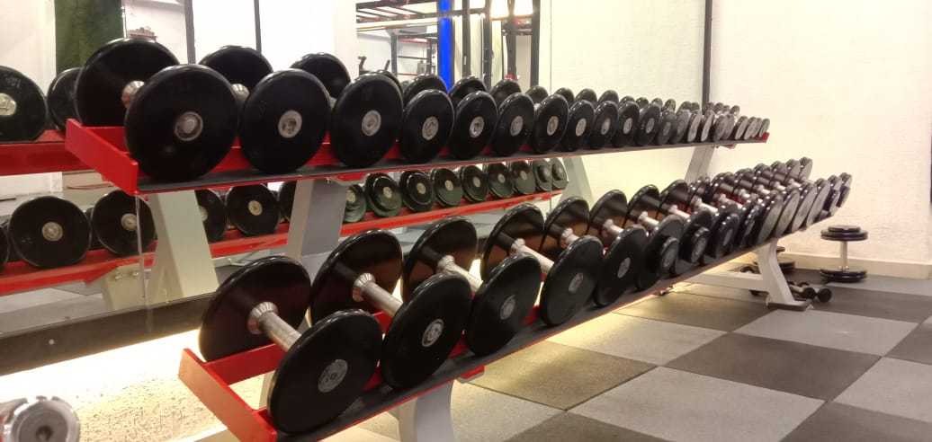 JK FITNESS WARRIOR Heavy Dumbbell Racks & Mirrored Free Weight Deck