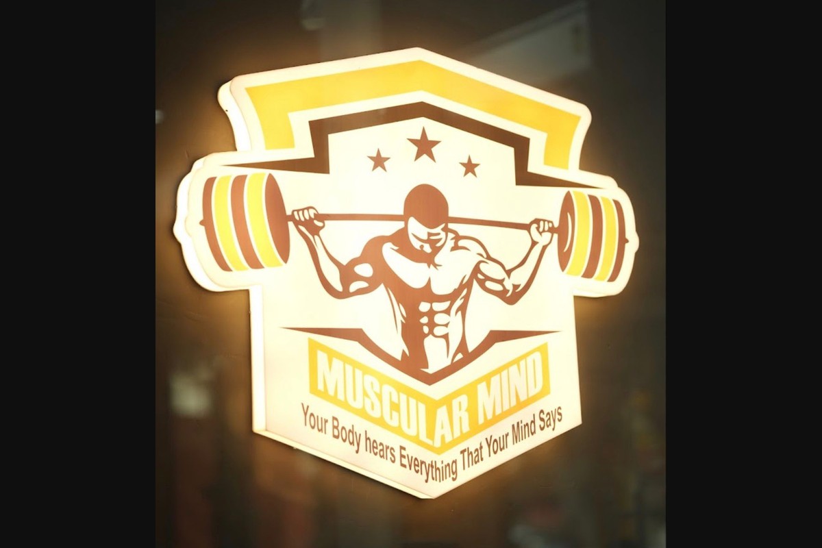 Illuminated 3D Acrylic Crest and Signboard of Muscular Mind