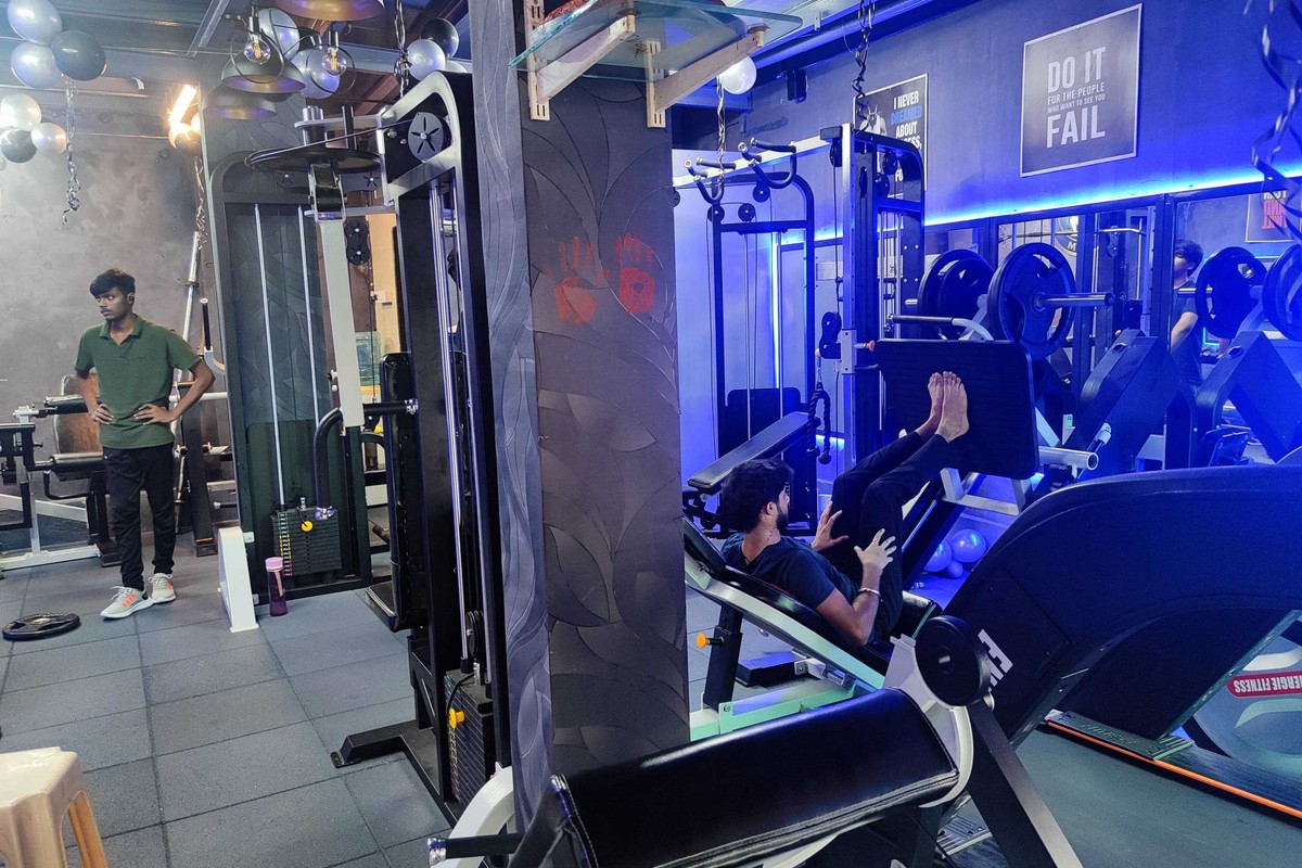 Heavy Leg Press and Cable Stations at POWER FITNESS GYM