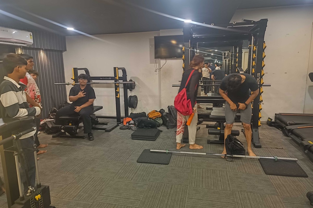 Olympic Bench Press Station, Power Squat Cage and Deadlift Floor