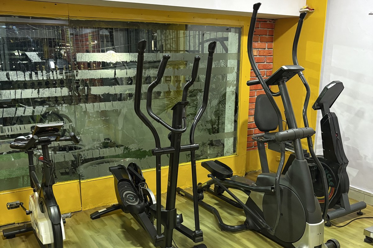 Dedicated Cardio Deck with Spin Bikes, Elliptical and Recumbent Bike