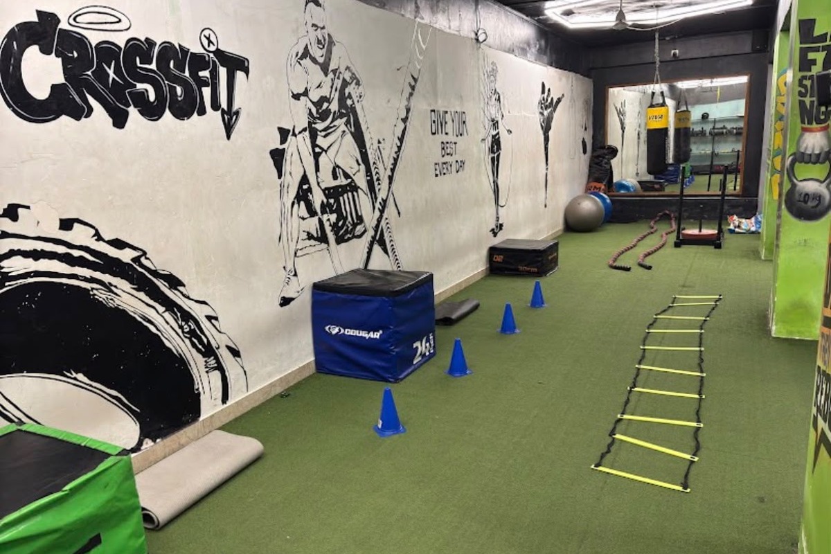 CrossFit Functional Turf Zone with Battle Ropes, Plyo Boxes and Agility Ladder