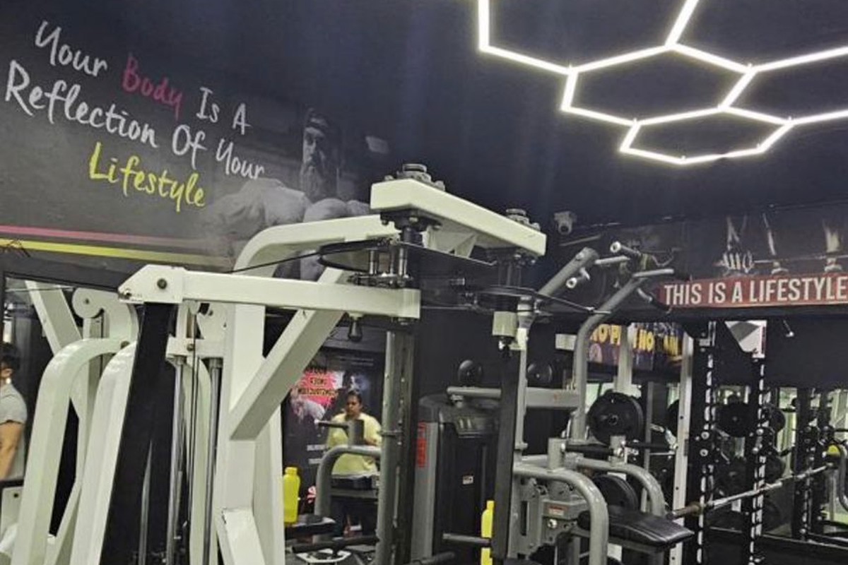 Trio Fitness Selectorized Stations and Hexagonal Lighting