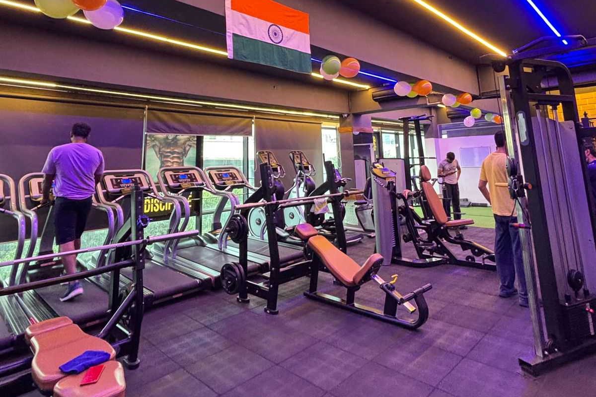 Incline Press Bench, Free Weights and Functional Cable Columns
