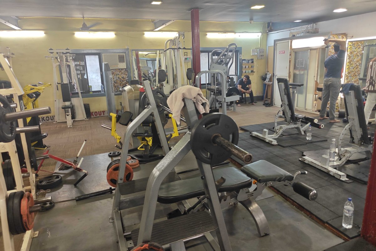 Olympic Incline Bench Press and Secure Lockers Section
